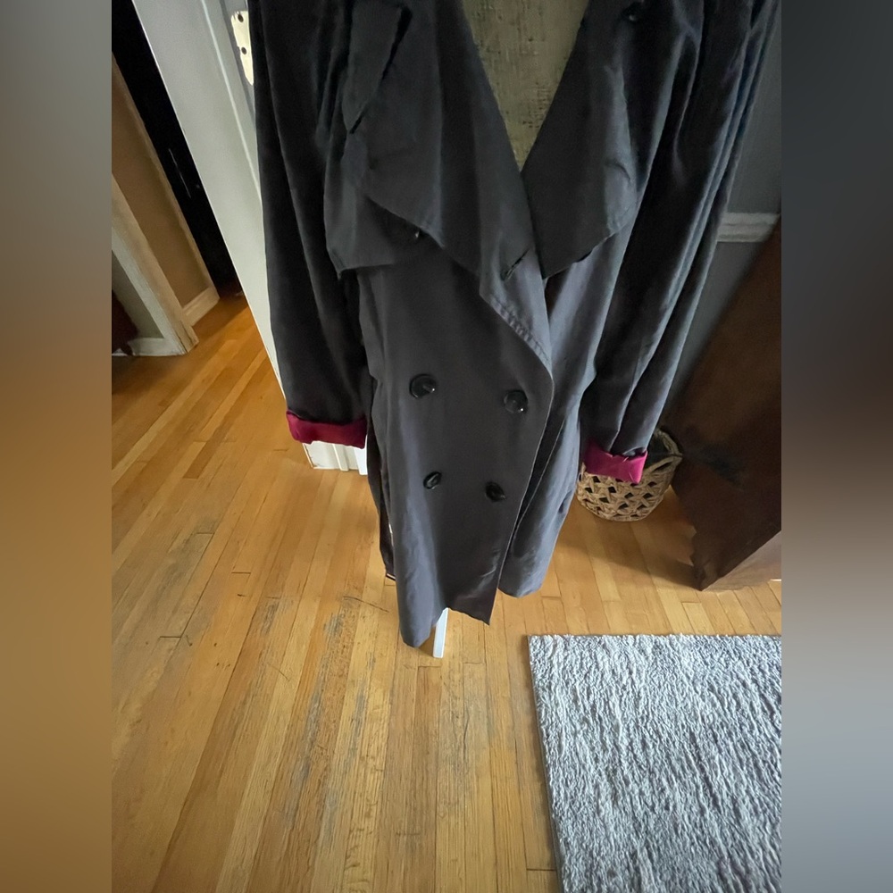 Gap hot pink lined trenchcoat - Picture 2 of 6